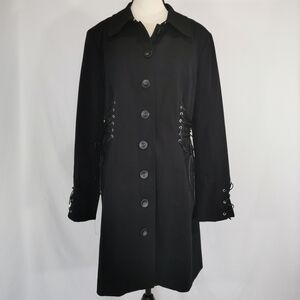 Pamela McCoy Long Black Coat - Sz M